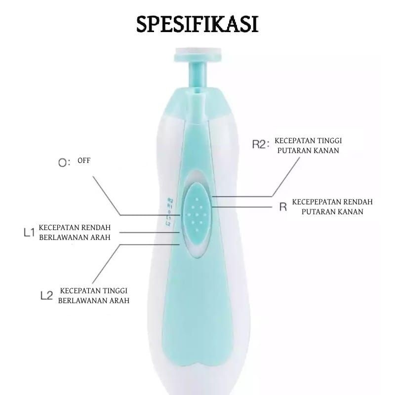 Gunting Kuku Bayi  Pemotong Kuku Nail Elektrik Trimmer Baby Baby Set Trimmer Alat Kikir Kuku Elektrik/Kaki dan Tangan 6 in 1 Pemotong Kuku Pemotong Kuku Elektrik