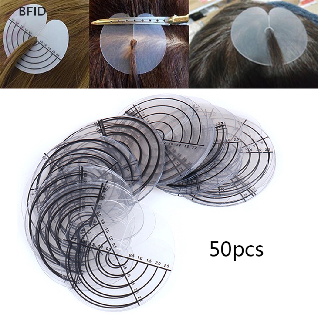 [BFID] 50pcs/lot Pelindung Panas Perisai Kera Tip Rambut Ekstensi Salon Dengan Skala [ID]