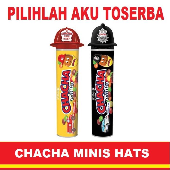 CHACHA MINIS HATS Police &amp; Fire Milk Chocolate - ( HARGA 1 PCS )