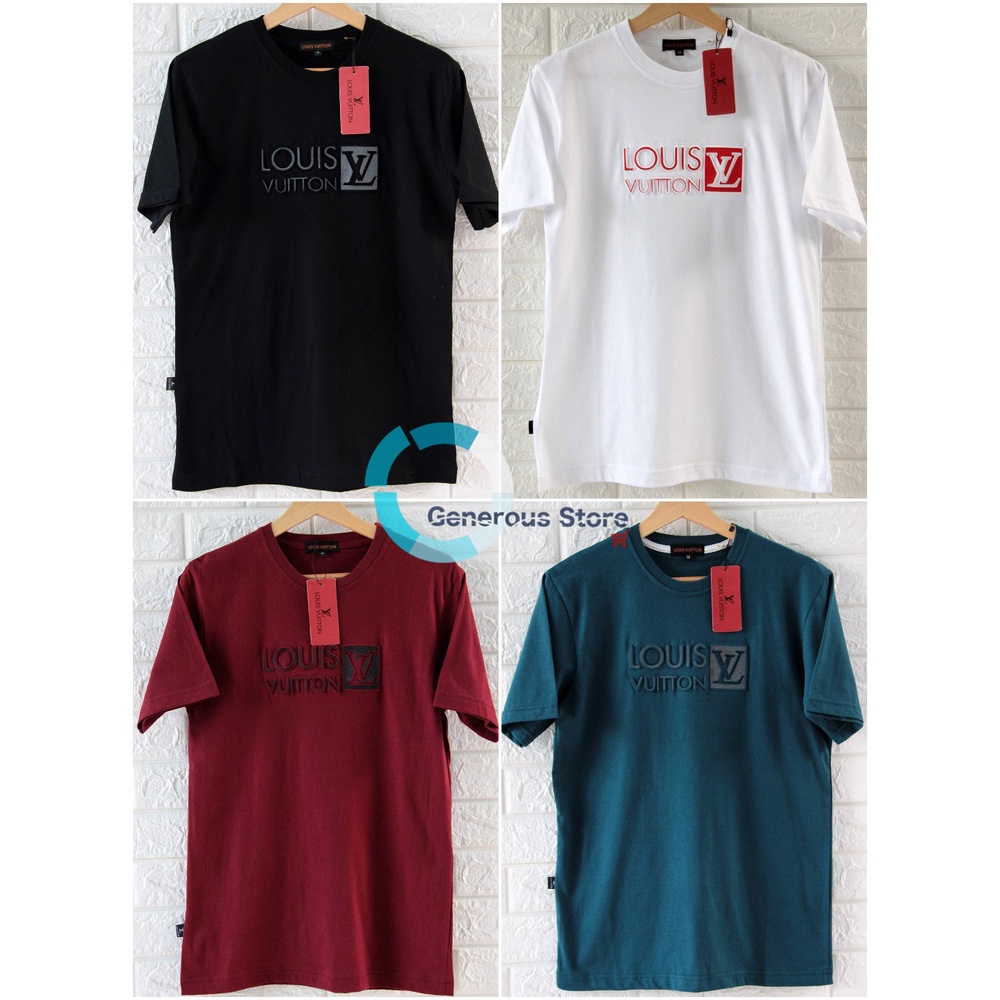 kaos louis vuitton original import - harga distributor - louis vuitton emboss