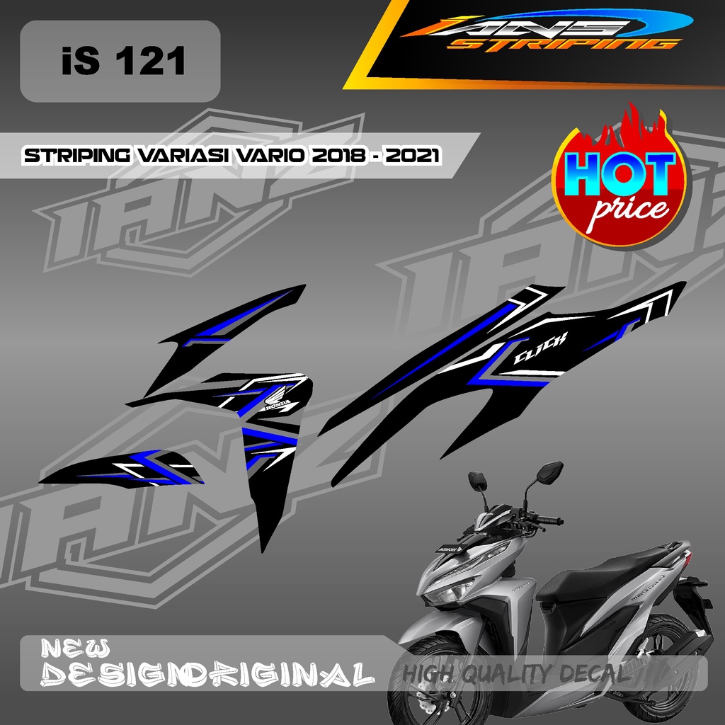 STIKER STRIPING MOTOR VARIO 125 &amp; 150 LED LIST GARIS SIMPLE BAHAN  HOLOGRAM / NON HOLOGRAM IS121