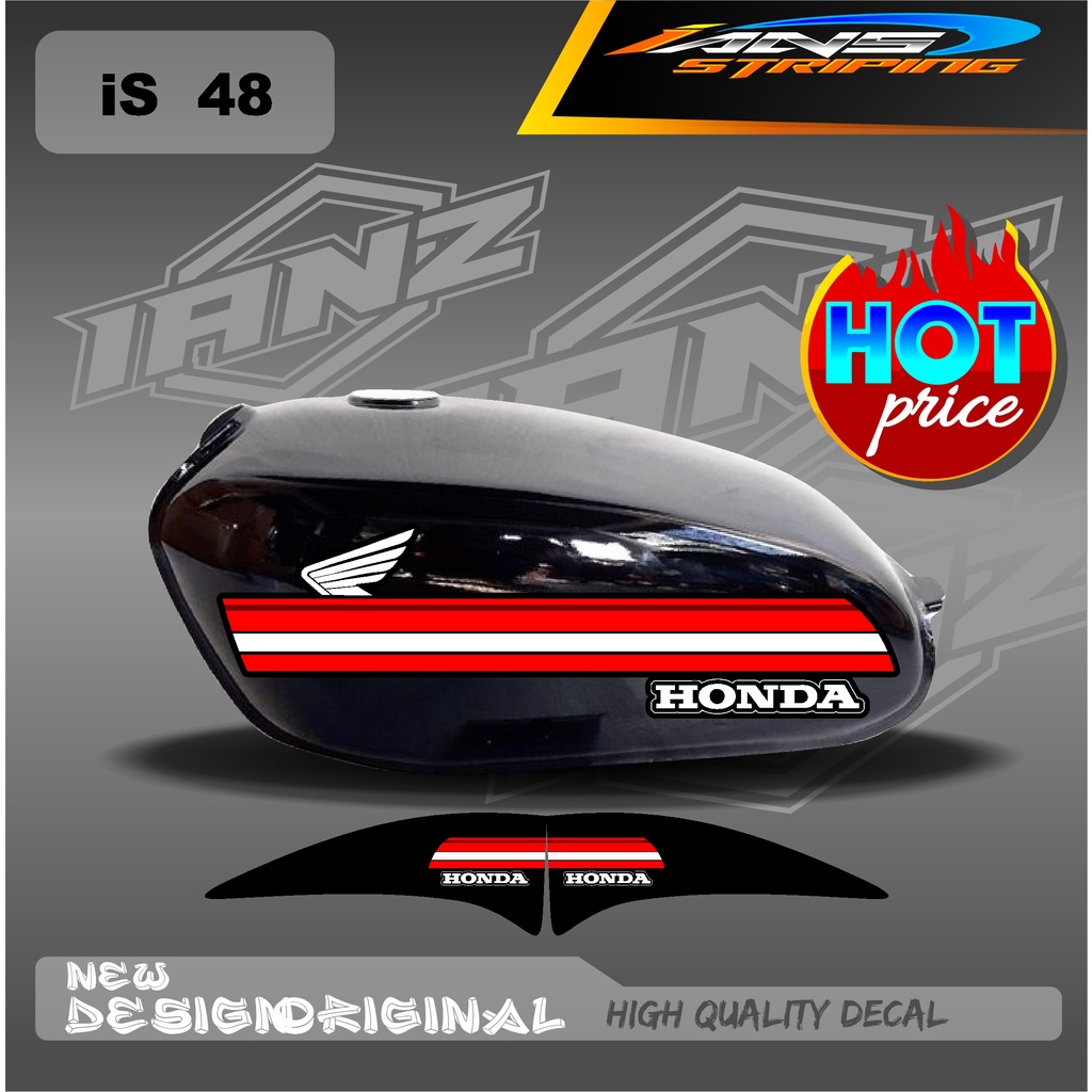 DECAL STRIPING TANGKI CB100 LIST KONSEP CUSTOM HOLOGRAM/NON HOLOGRAM IS48