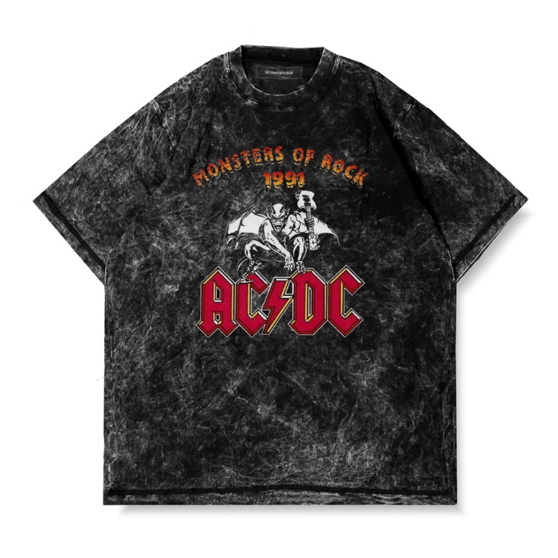 T-shirt Metal Sandwash Asking Alexandria Kekinian Bahan Washed Premium