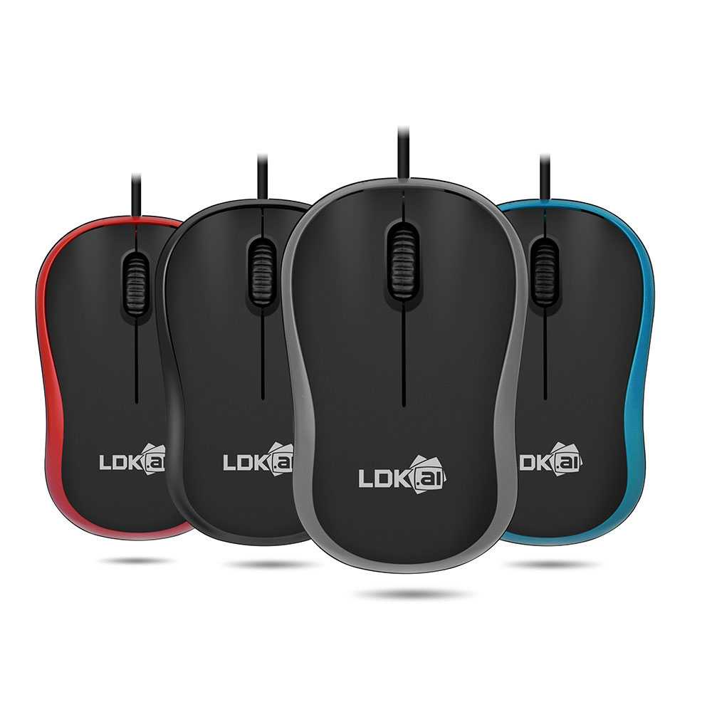 Mouse Kantor Optical Murah Ergonomis - Mouse Wired Optical - Mouse Kantor - Mouse Murah - Warna Hitam