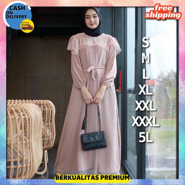 Gamis Wanita Home Dres Fashion Muslim Pakaian Gamis Syari Terbaru Dress Polos Panjang Gamis Busui Mp