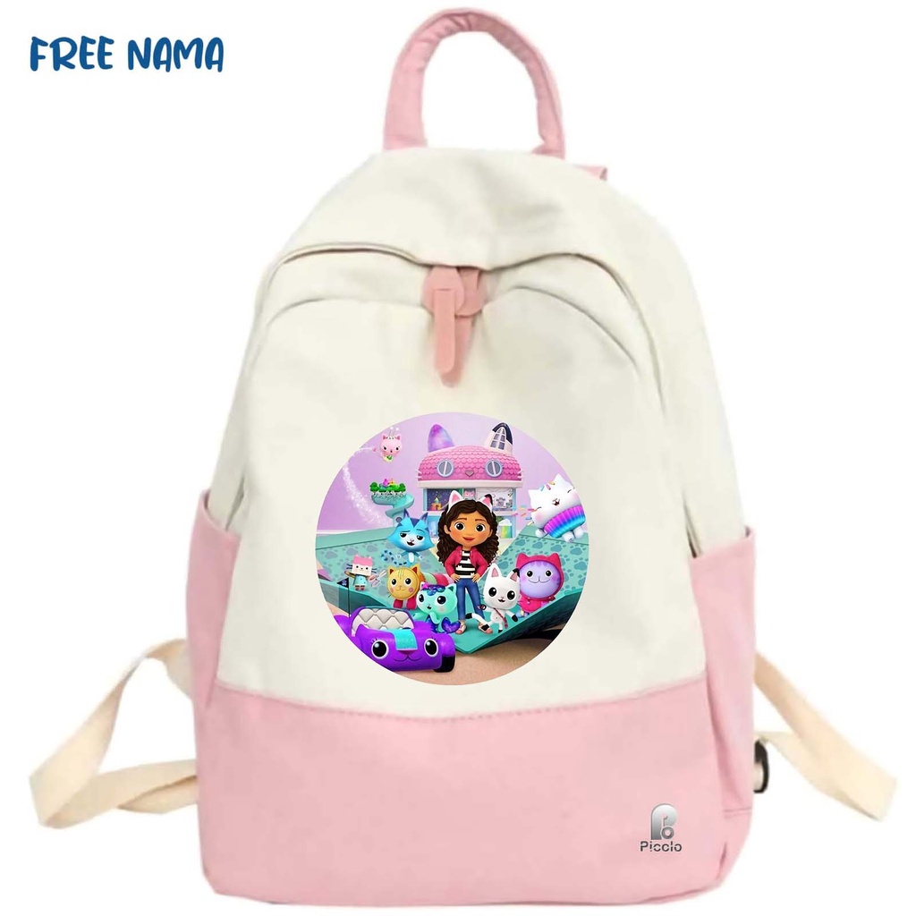 TAS RANSEL BACKPACK ANAK SEKOLAH MOTIF GABBY'S DOLLHOUSE (FREE NAMA)