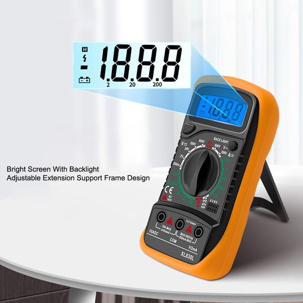 Lanfy Digital Multimeter Genggam AC/DC Ammeter Voltmeter Current Tester Voltage Tester Alat Tukang Listrik Kapasitansi Tester