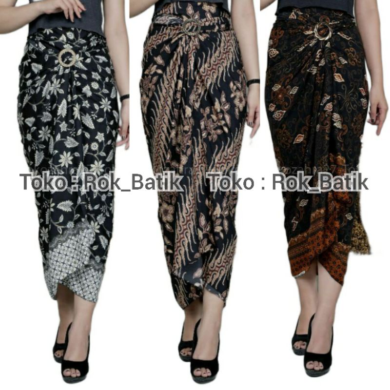 (50 Motif) Rok Lilit Batik Bawahan Kebaya Modern Rok Serut Batik Free Ring Kain Batik Floral Batik Couple Pasangan