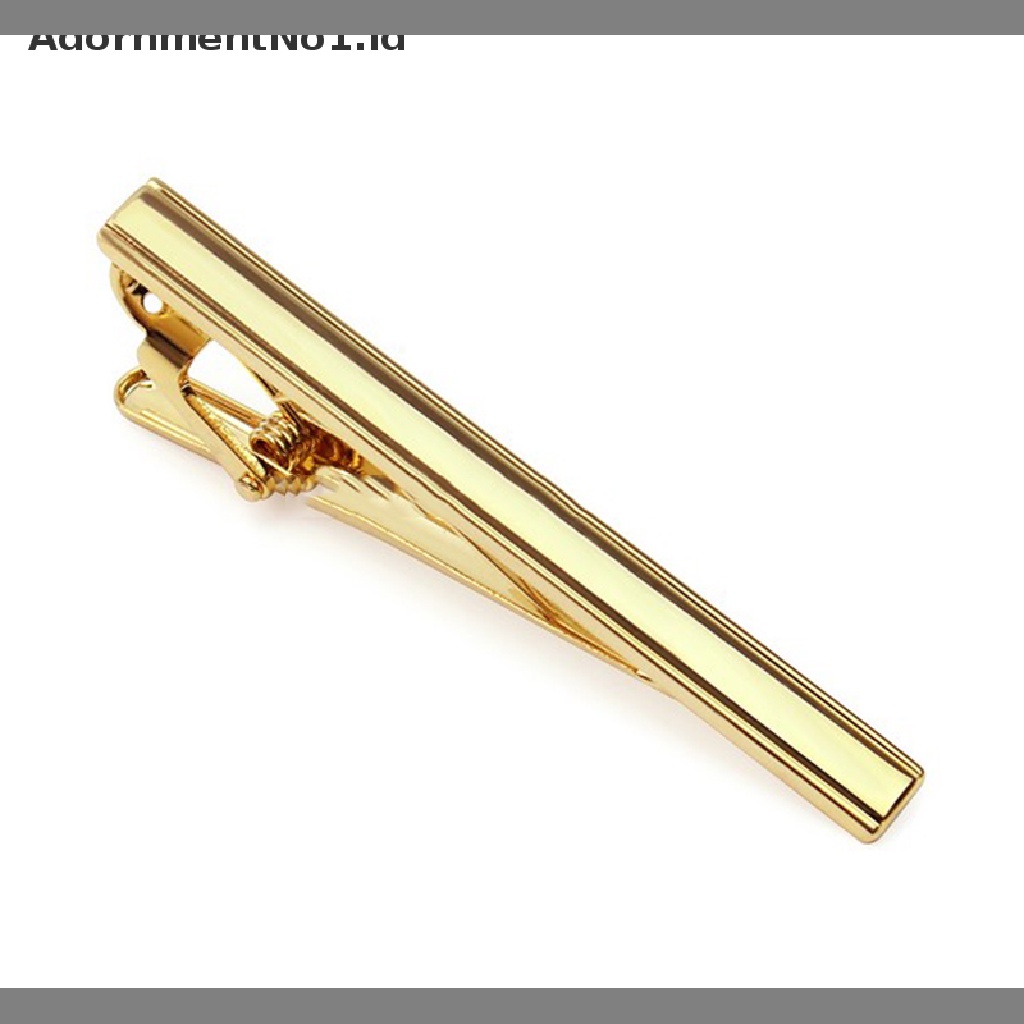 [AdornmentNo1] Mens Metal Gold Plated Tone Simple Daster Tie Pin Bar Clasp Clip [ID]