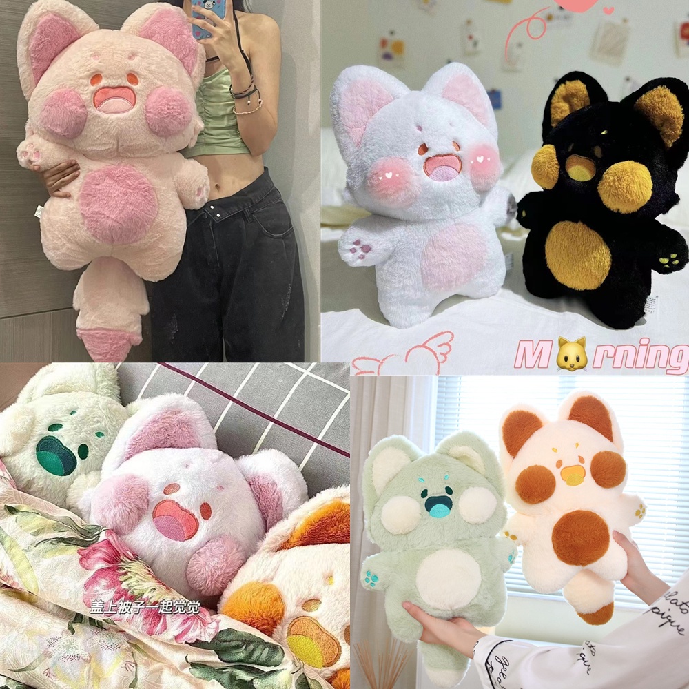 Mainan Boneka Stuffed Plush Kartun Kucing / Beruang / Doodle Lucu Kreatif 12 / 30 / 40cm Untuk Hadiah Ulang Tahun Anak