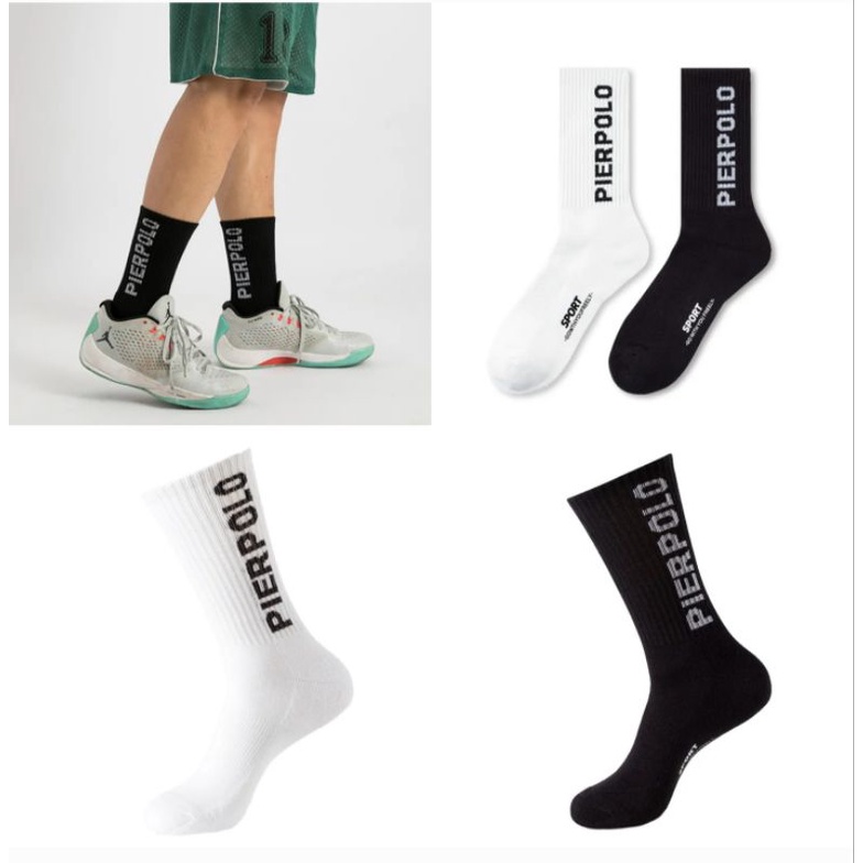 Pierpolo Kaus Kaki Olahraga Kerja Kantor Pier polo Socks Premium Original Kaos Kaki Tebal M015