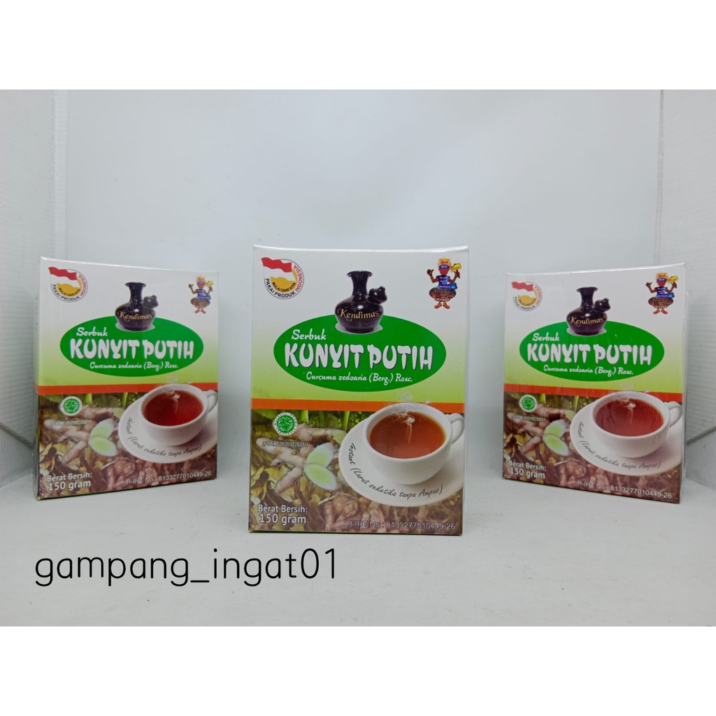 

Serbuk Kunyit Putih Kendimas Instan Herbal 150gr | Mengatasi Nyeri Haid Original.