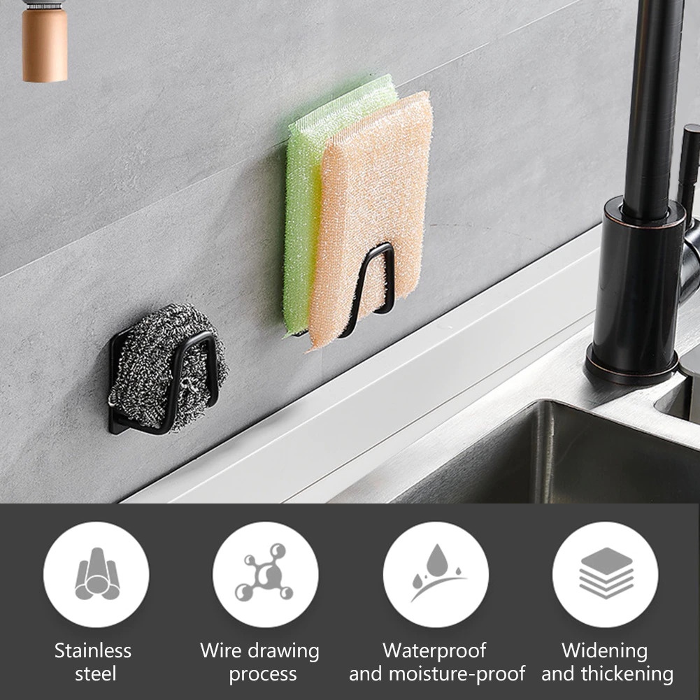 Gantungan Tempel Dinding Hook Hanger Rak Dapur Kamar Mandi Stainless Steel Strong