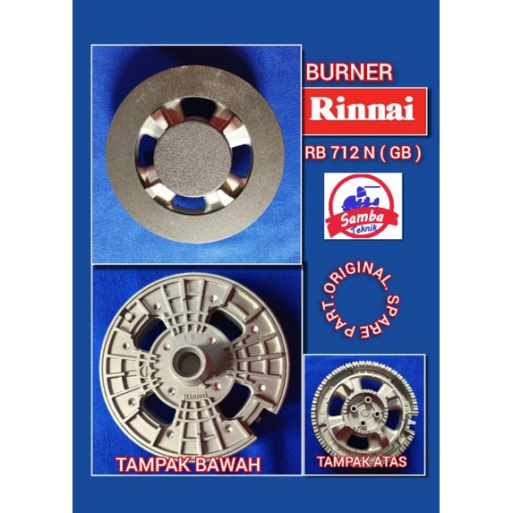 Burner Kompor Tanam Rinnai RB 712 N & RB 72 SV