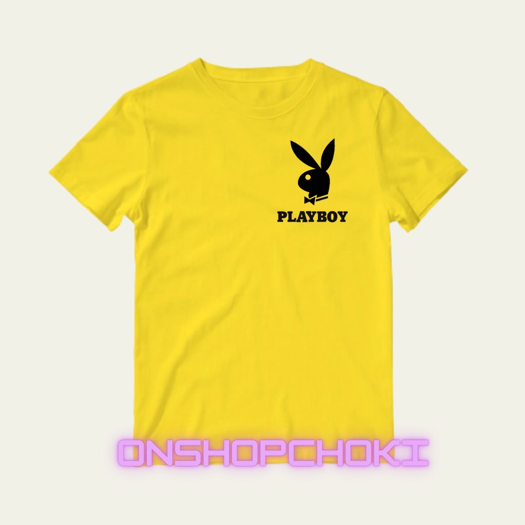 KAOS VNECK DEWASA PRIA LENGAN PENDEK LOGO PLYBOY / KAOS PRIA DISTRO MOTIF PLYBOY / KAOS POLOS / FASHION PRIA / COD / SALE /