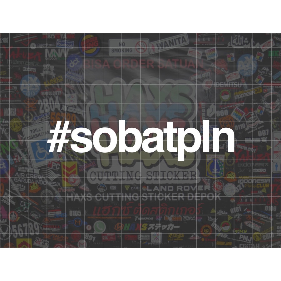 Cutting Sticker sobatpln Ukuran 10 Cm Untuk Motor Mobil