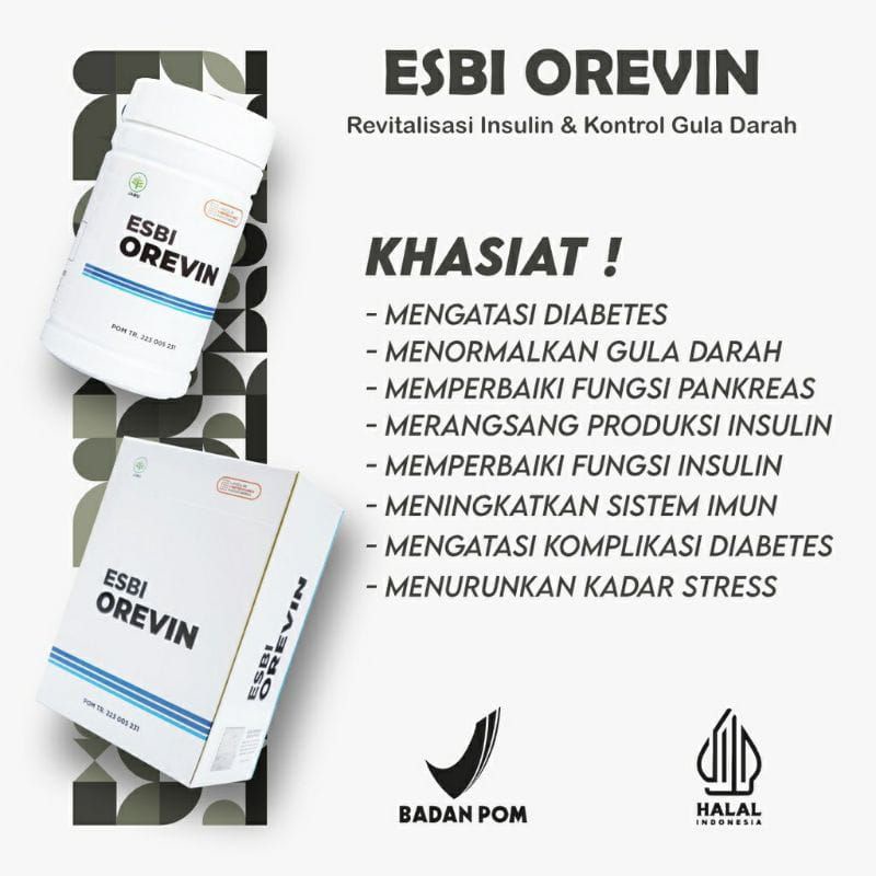Esbi Orevin Herbamed Obat Herbal Kencing Manis Original