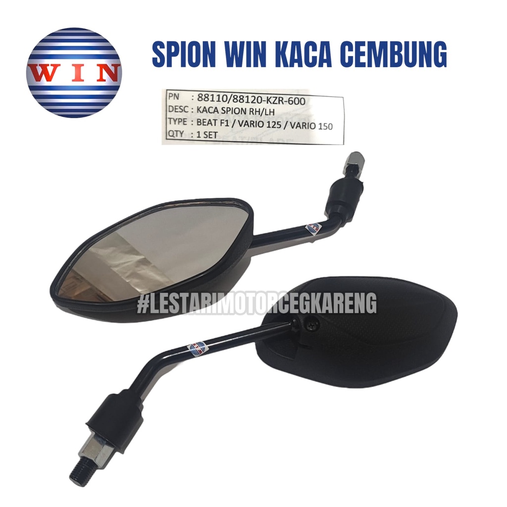 KACA SPION VARIO 125 VARIO 150 BEAT FI PLUS SAMBUNGAN KACA ASLI WIN