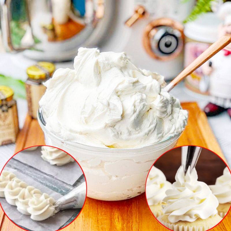 

BUTTER CREAM Putih Siap Pakai 250gr / Bater Krim kue / Krim dekorasi kue