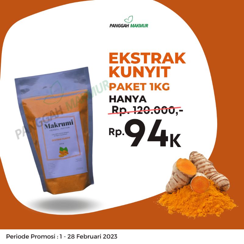 

Bubuk Kunyit Instan / Ekstrak Kunyit / Wedang Kunyit