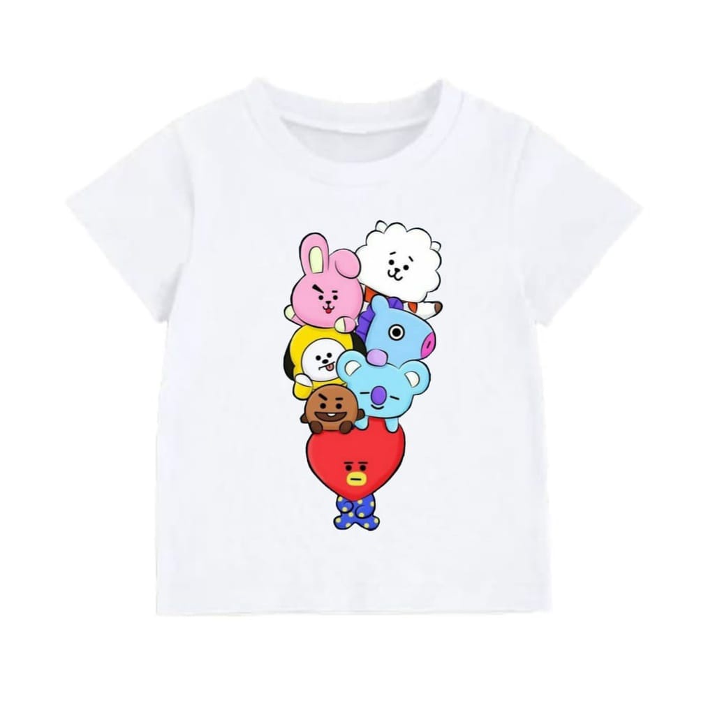 Hzl_outfit Kaos Anak BT21 Harling Baju Anak M.L.XL