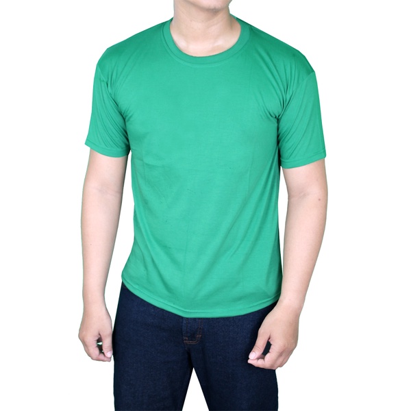 T Shirt Polos Basic Abu Tua Vneck Lengan Pendek Spandex - FP 522
