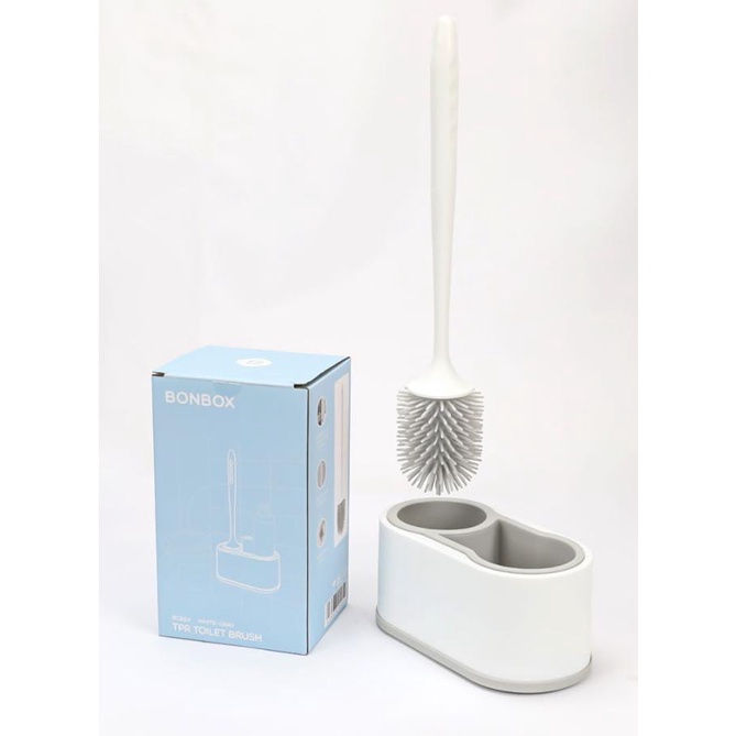 SIKAT WC BONBOX BCB04 Sikat Tongkat Pembersih Lantai WC Gagang Panjang Brush Toilet Kamar Mandi + Rak Penyimpan