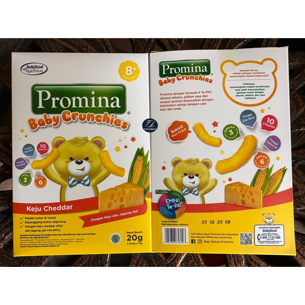 [SALE] Jajanan Cemilan Snack Anak Bayi PROMINA Baby Crunchies Keju Cheddar 20 Gram / 10 Gram x 2