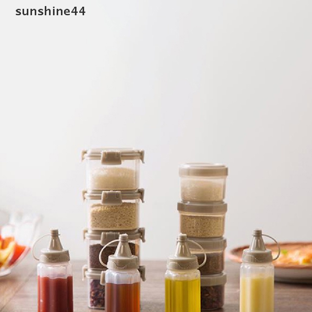 Sunshine 3pcs Botol Remas Mini Salad Dressing Wadah Alat Dapur Barbekyu Outdoor.