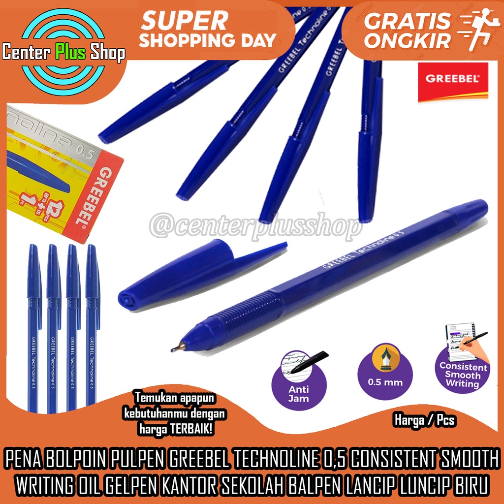 

PENA BOLPOIN PULPEN GREEBEL TECHNOLINE 0,5 GROSIR BIRU OIL GEL CONSISTENT EROPA SMOOTH WRITING BALL PEN KANTOR SEKOLAH BALPEN LANCIP LUNCIP BALLPOINT BALPOIN BALPOINT BOLPOINT BOLLPOINT BIRU TINTA TULIS MENULIS BOLPAIN