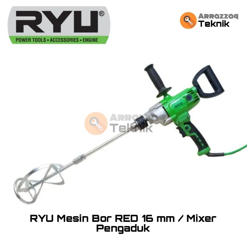 RYU Mesin Bor 16mm RED 16 mm / Mixer Pengaduk Cat Electric 950 Watt