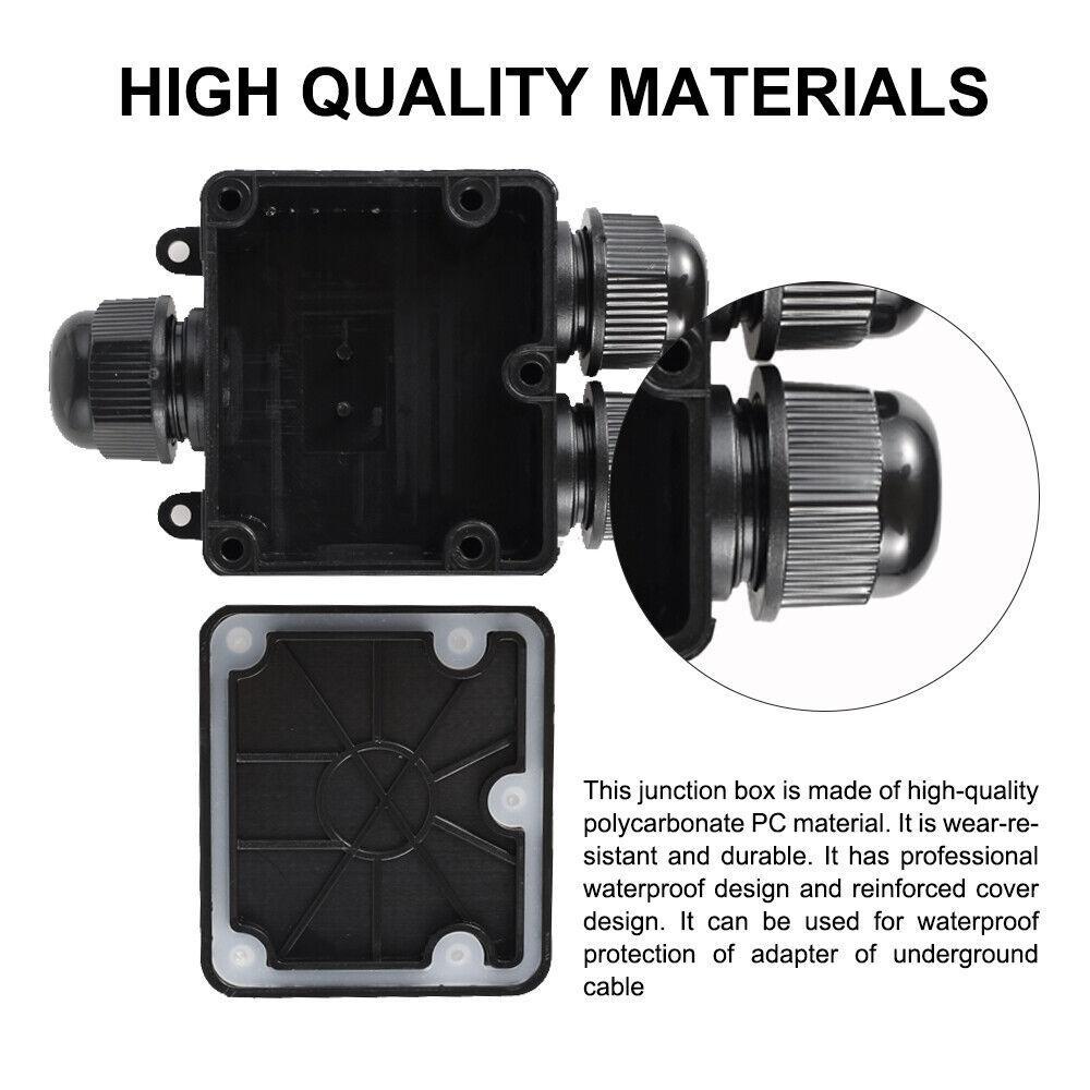 POPULAR Junction Box Kotak Plastik Proyek Elektronik Case Outdoor Waterproof Case 3arah Luar Pakai Konektor Kabel Kawat