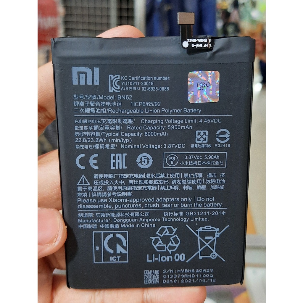 BATERAI REDMI 9T BN62 BATTERY POCO M3 BN62 ORIGINAL