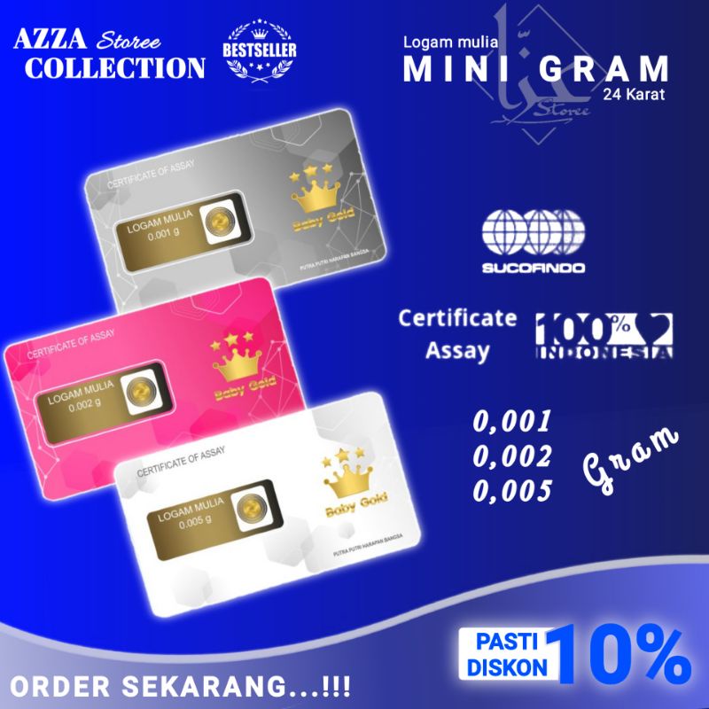 EMAS MINI GOLD 0,001 gram / 0,002 gram / 0,005 gram