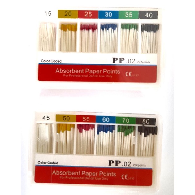 Dental Paper Point 15-40 dan 45-80 Gigi