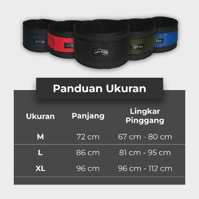 Premium Waist Support Belt - Sabuk Gym Fitness - Bodybuilding Korset Fitnes Angkat