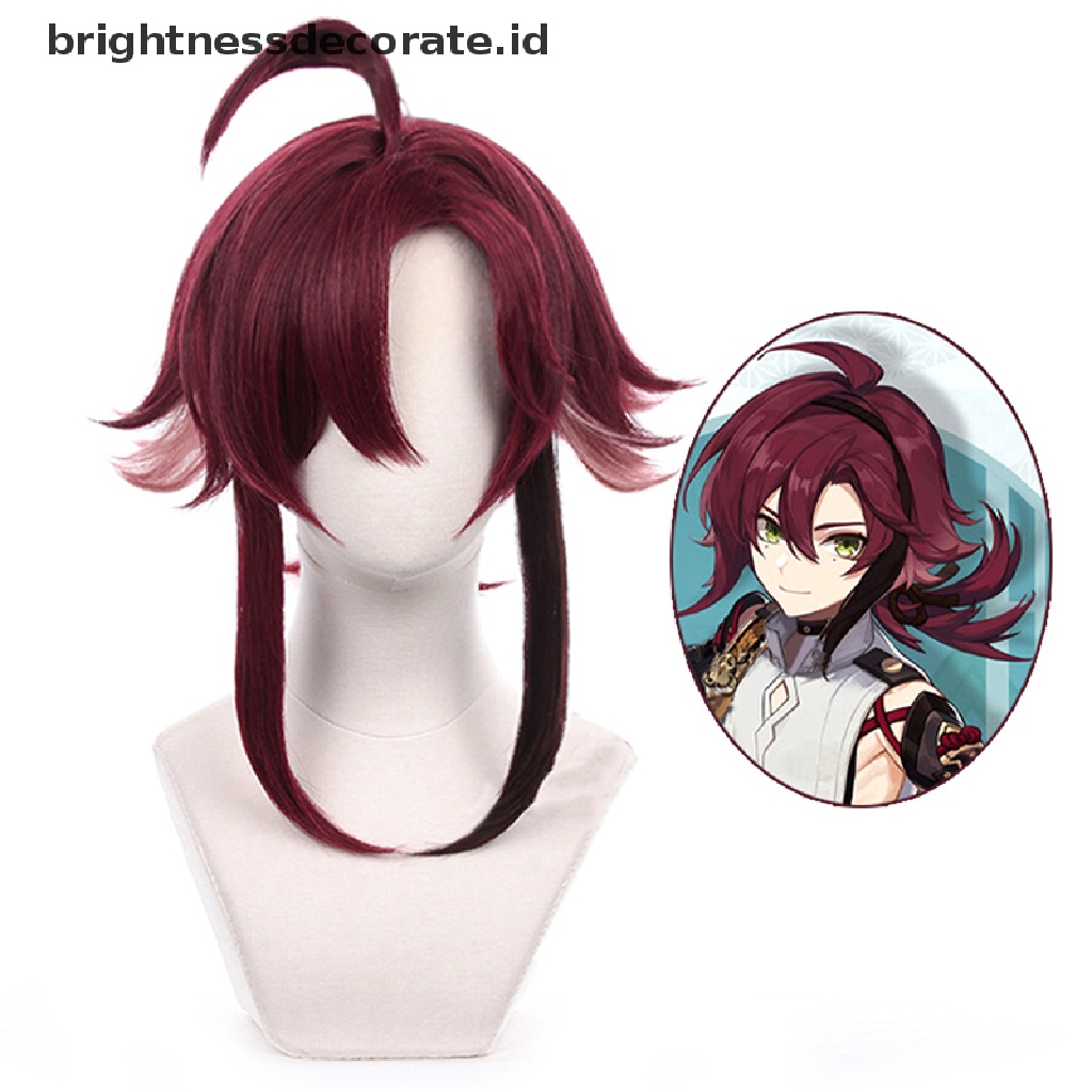 [Birth] Genshin Impact Shikanoin Heizou Cosplay Wig Rambut Pendek Hairpieces Harajuku [ID]