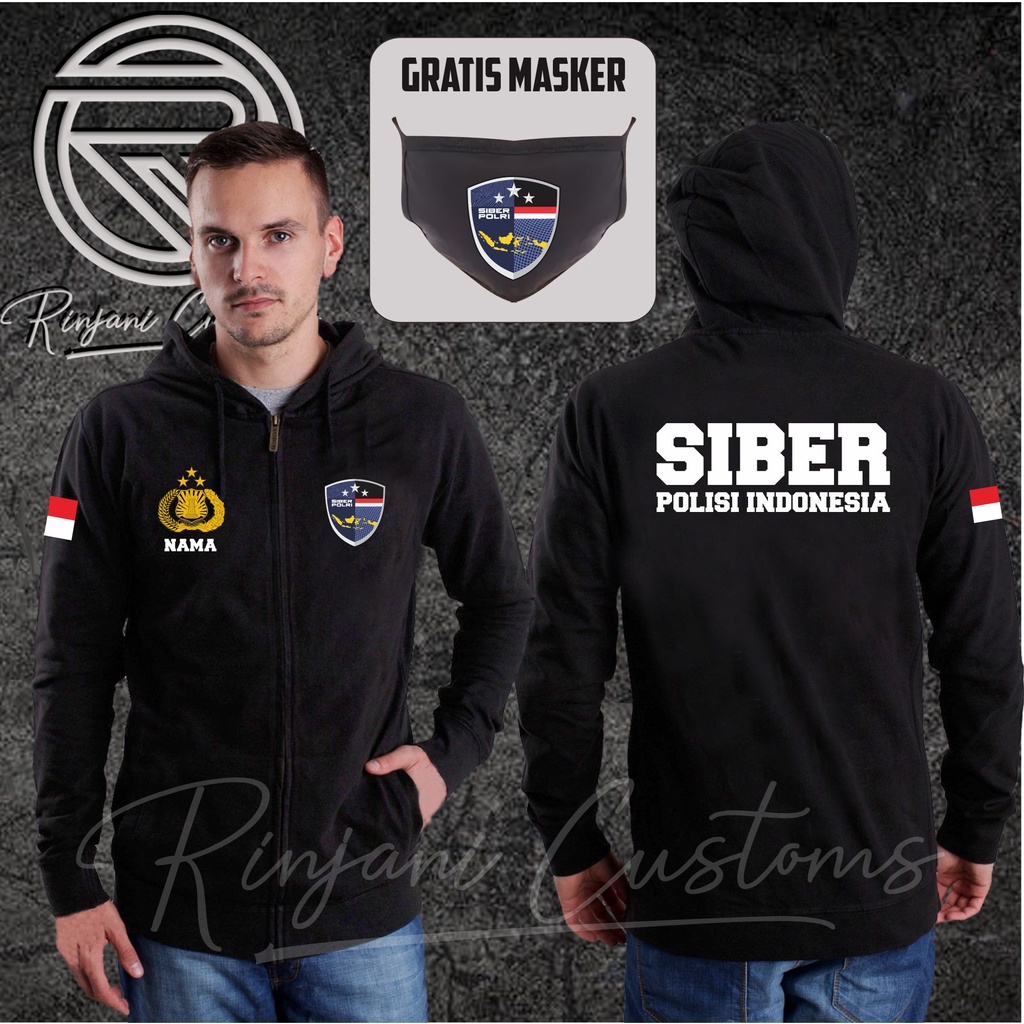 JAKET SIBER INDONESIA KEREN DAN TERBARU GRATIS NAMA DAN MASKER - JAKET SIBER POLRI - JAKET POLISI