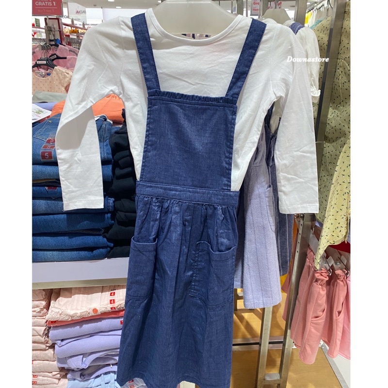 Cool Girl Overall Rok Lengan panjang anak perempuan (4-12tahun)
