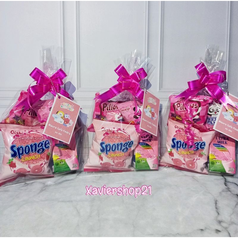 

READY Paket Snack Tema Pink Hemat Murce (Free Card)