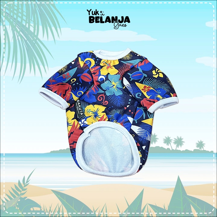 Baju Kucing Bahan Poliester Aloha Beach Sleeve Series Terlucu Baju Kucing anjing kelinci Lucu murah Size S-XXL / Yuk Belanja Gaes!