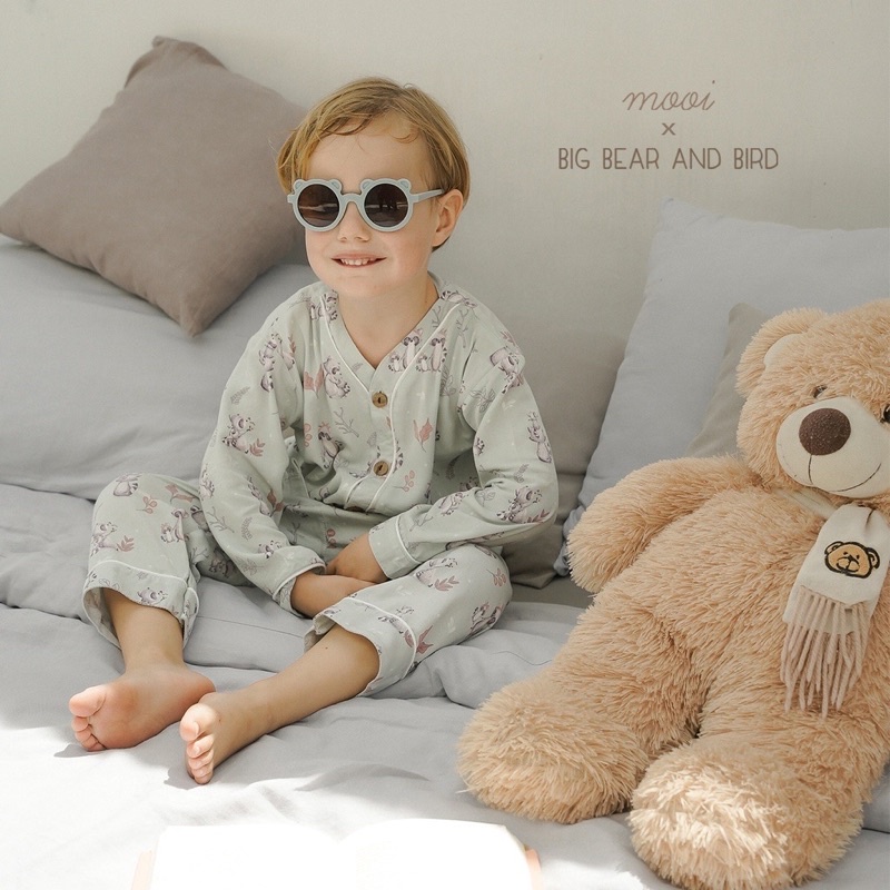 MOOI LONG PAJAMA KIDS X BIG BEAR AND BIRD