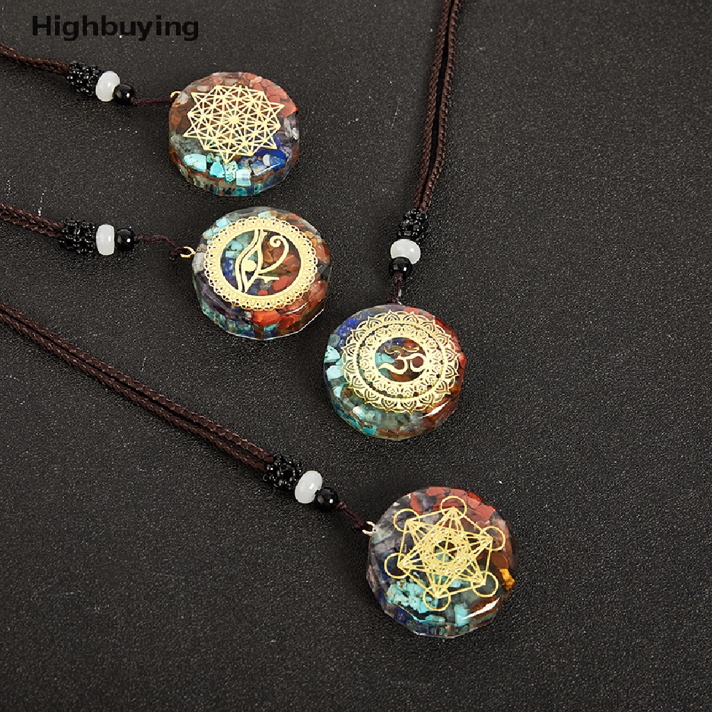 Hbid Liontin Energi Chakra Kristal Alami Energizing Orgonite Necklace Bawa Keberuntungan Glory