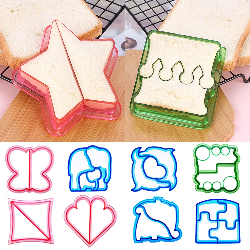 Cetakan Pemotong Makanan Roti Biskuit Sandwich DIY Tool Biscuits Mold Gift Kids Lunch Maker Cute Shape Kitchen Gadget