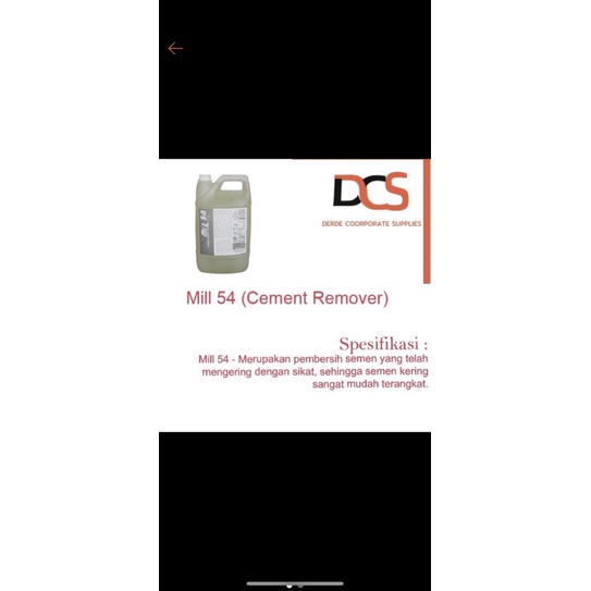 Mill 54 Cement Remover