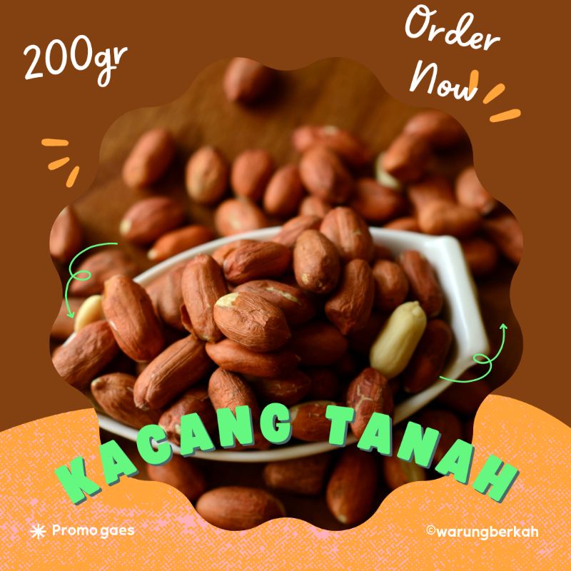 

Kacang tanah kering berat bersih 200gr