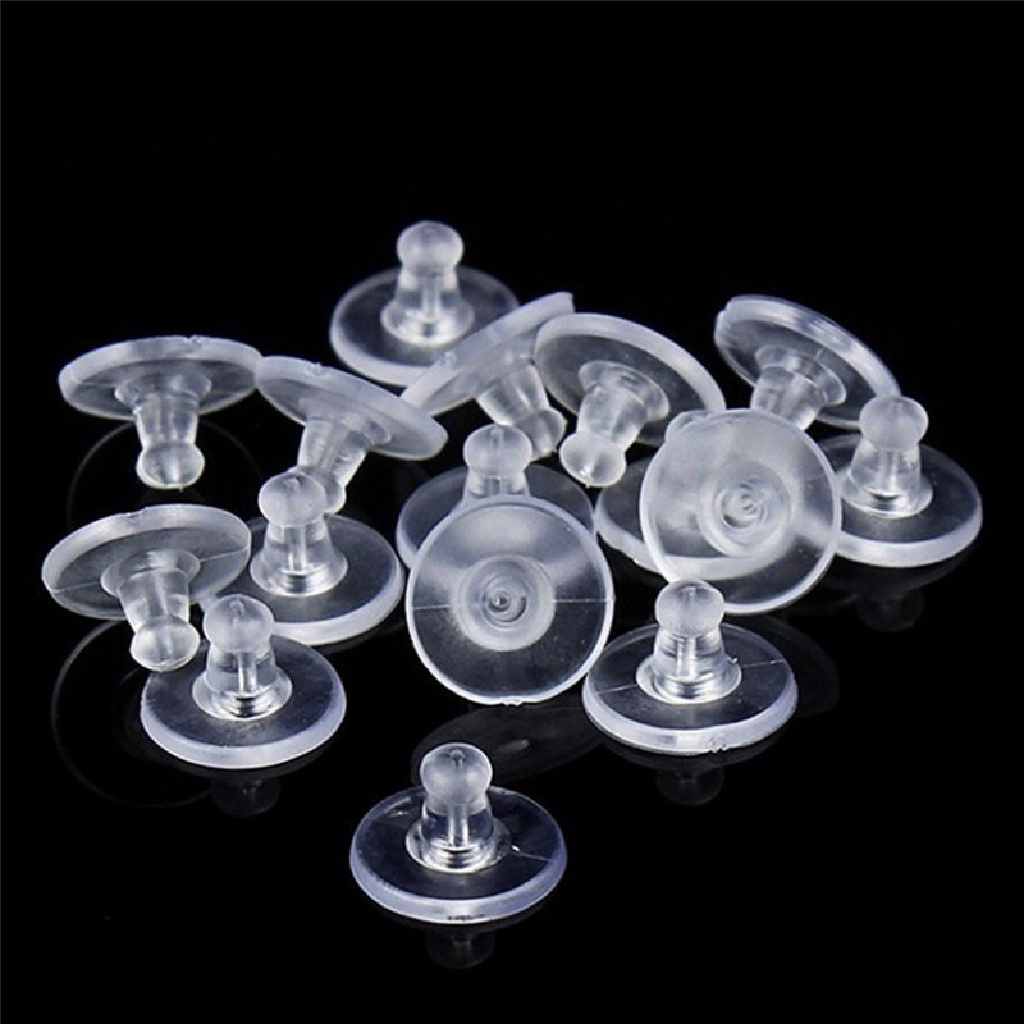 Hbid 50PCS Heavy Duty Karet Earring Backs Sleeves Holders Stoppers Soft Nut Silicone Glory