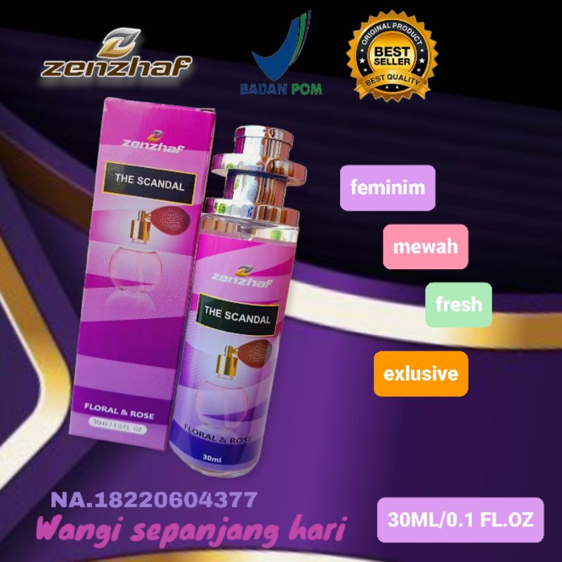 PARFUM SCANDAL ZENZHAF BPOM PARFUM WANITA 30ML