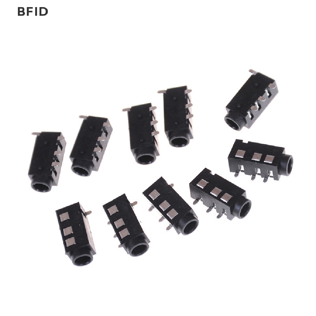 [BFID] 10pcs PJ-320D 4pin SMD 3.5mm Female Konektor Jack Headphone PCB Mount [ID]