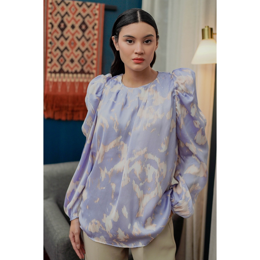 Benang Jarum Ivy Blouse - Purple